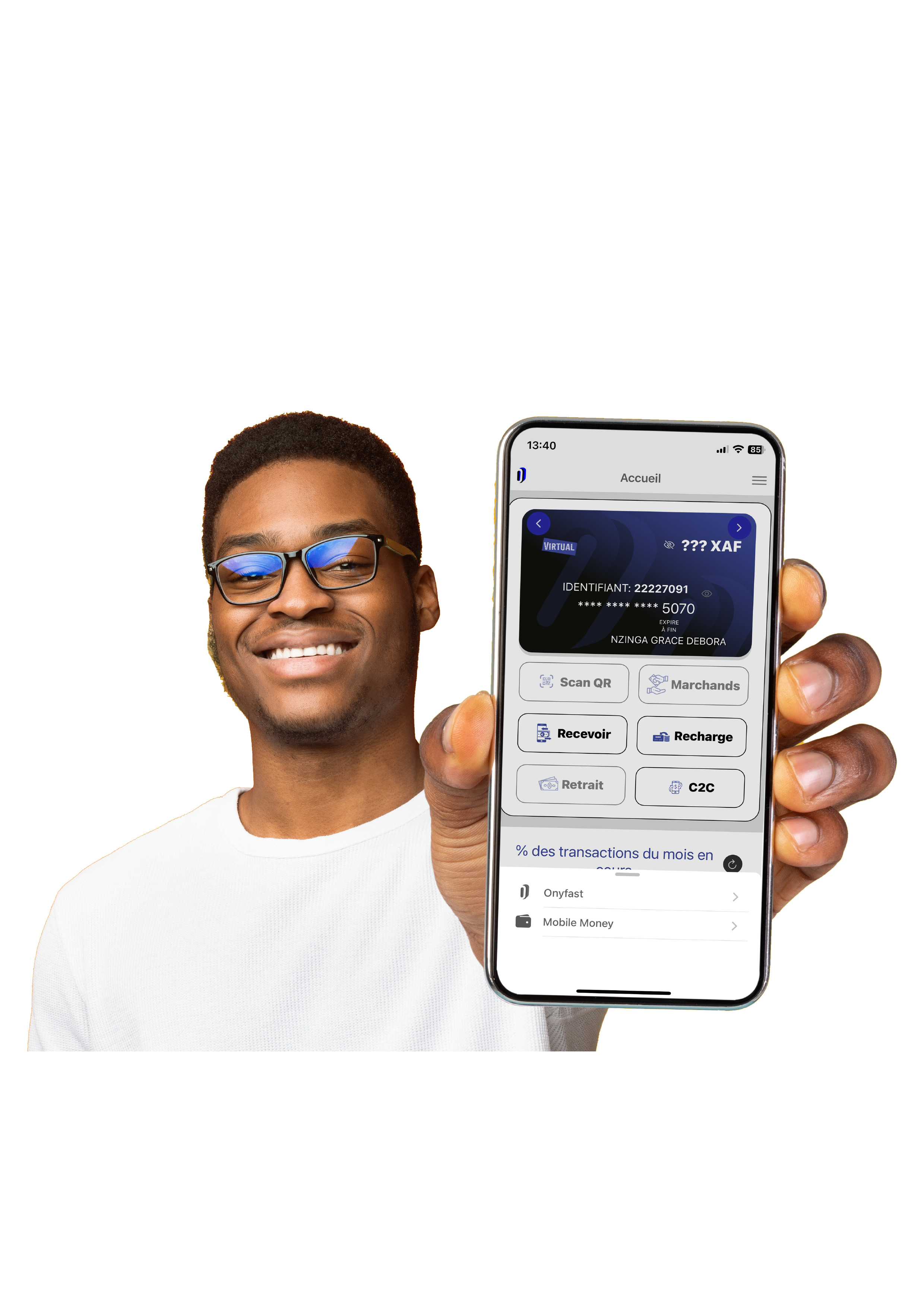Personne utilisant une carte virtuelle